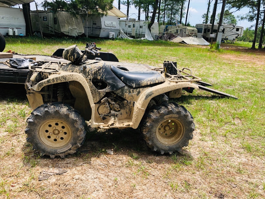 side view of stolen ATV